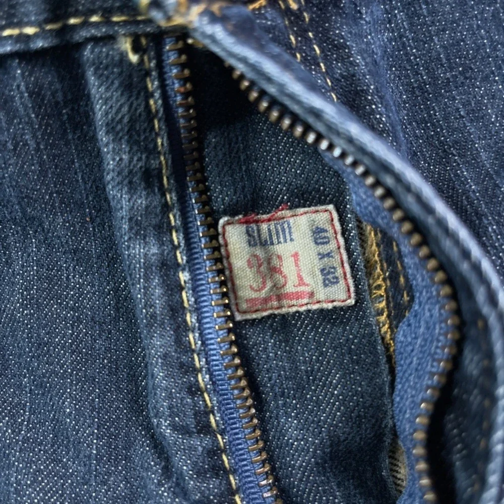 Polo Ralph Lauren Jeans Mens 40x32 Blue Slim Fit 381 Dark Wash Cotton Denim